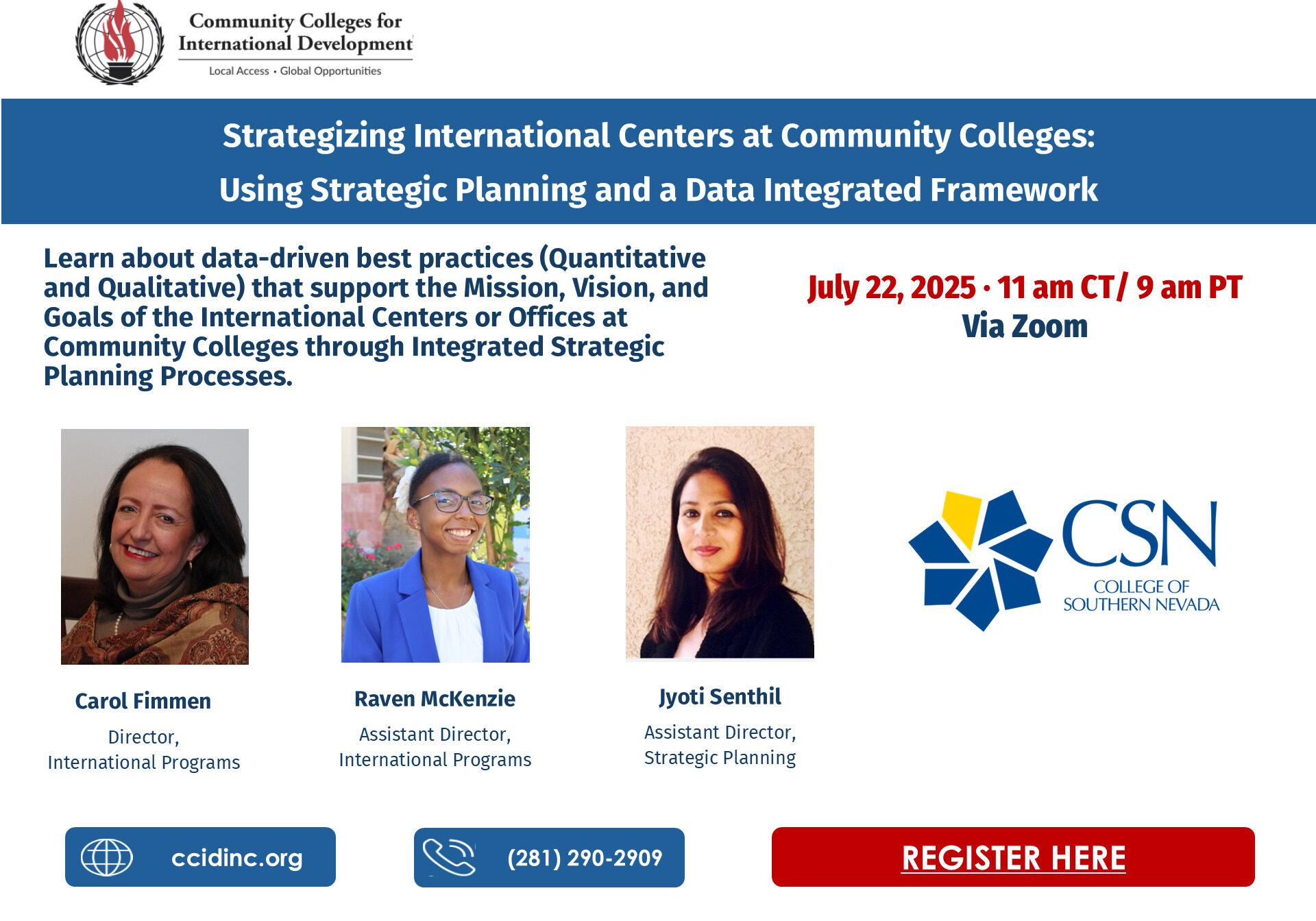 Strategizing International Centers at Community Colleges, Using Strategic Planning and a Data Integrated Framework 7.22.25